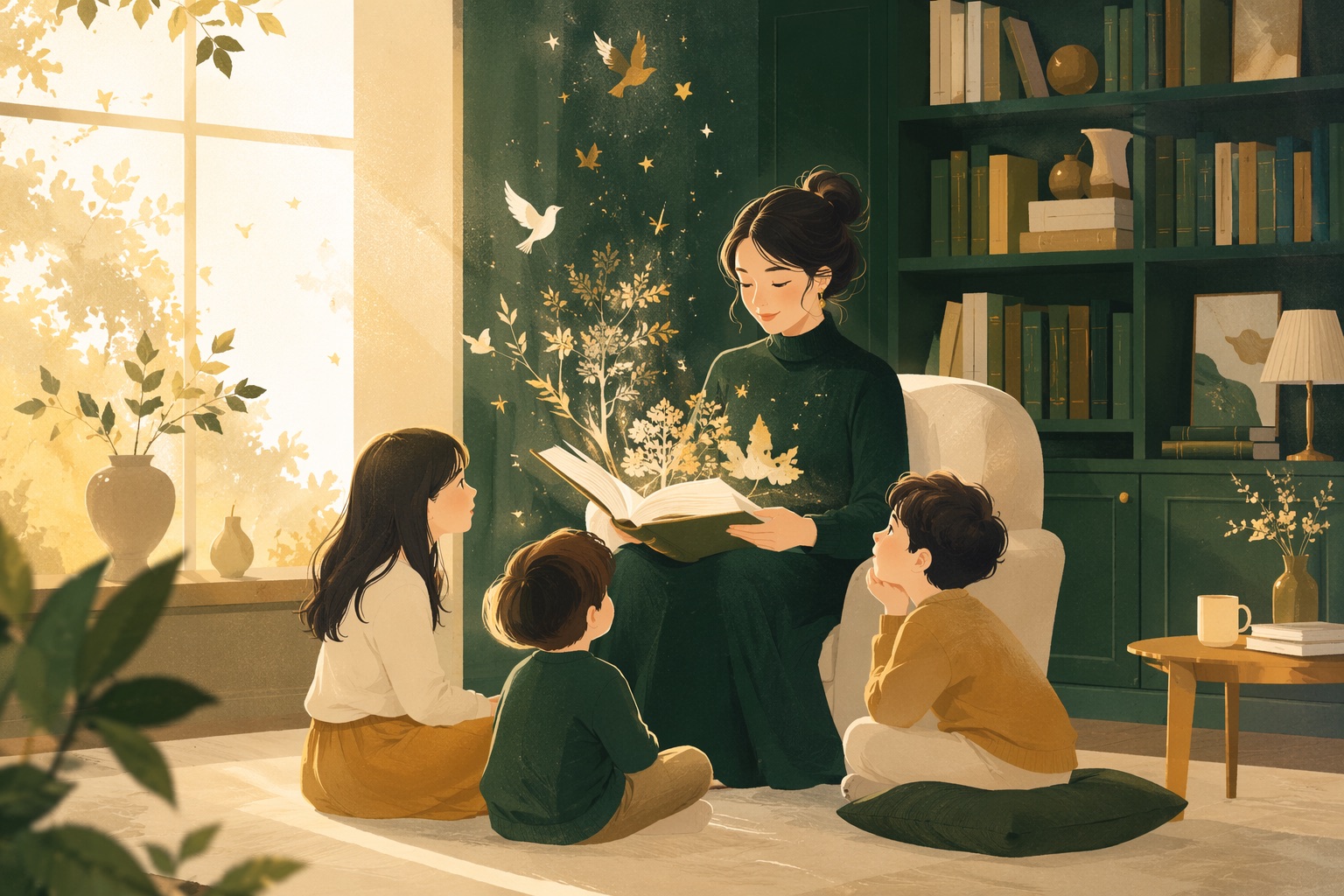 阅读指导师带领孩子们共读